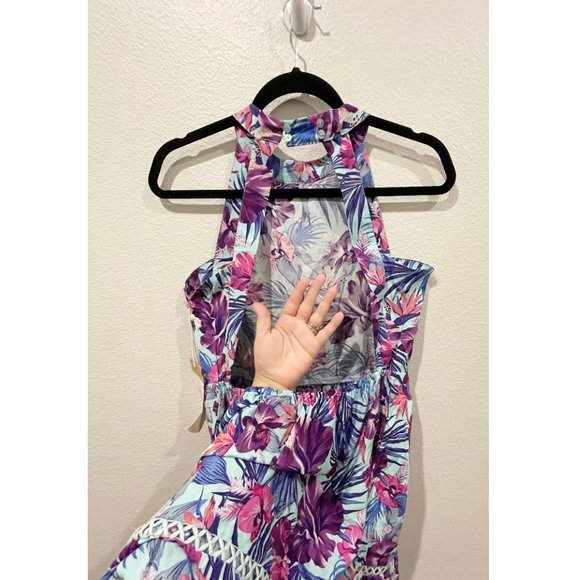 SUNDAY MI AMOR Open Back Floral Mini Dress - Picture 8 of 8